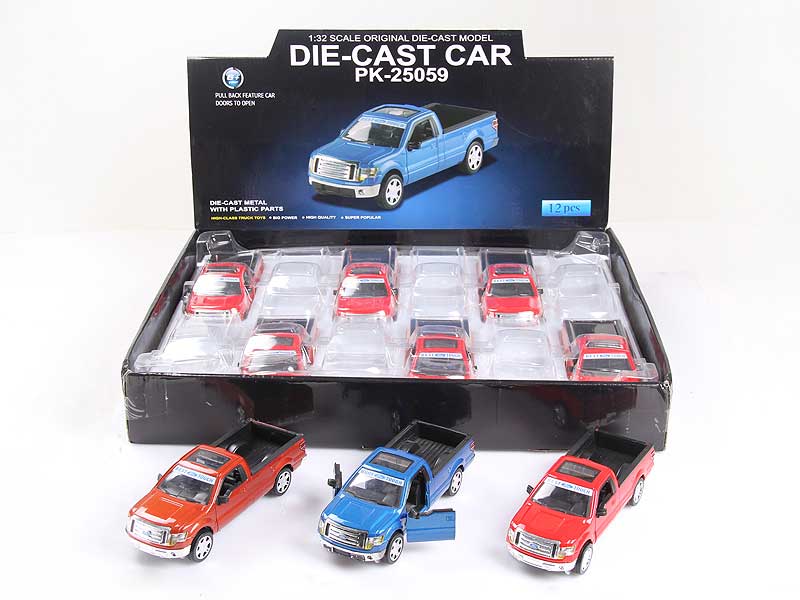 1:32 Die Cast Car Pull Back W/L_M(12in1) toys