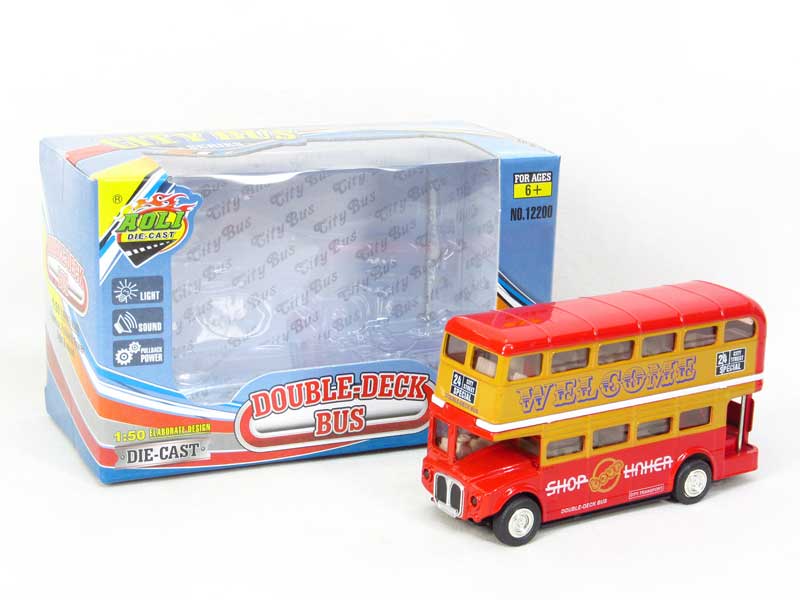 Die Cast Bus Pull Back W/L_S(4C) toys
