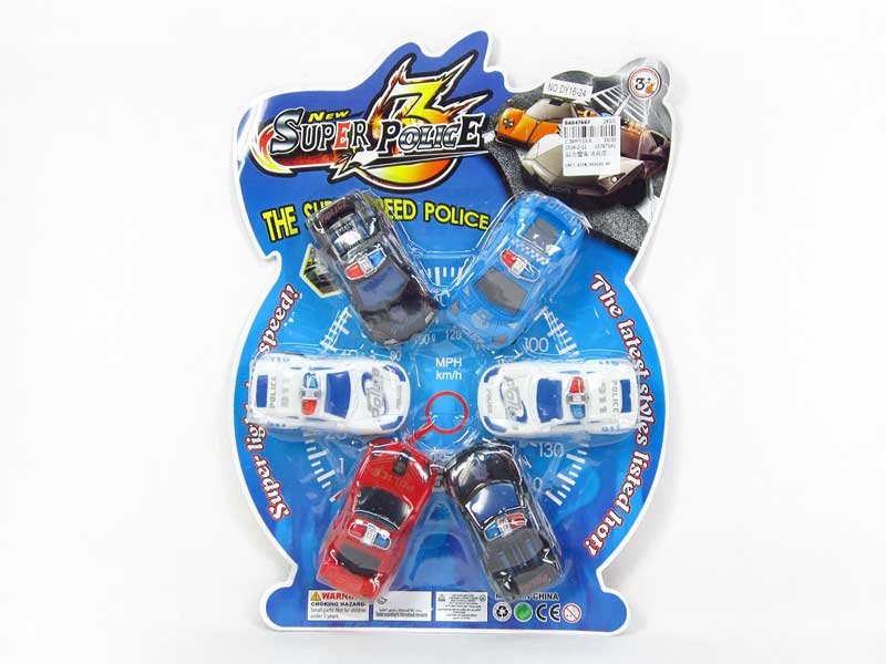 Pull Back Police Car(6in1) toys