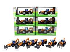 1:43 Die Cast Construction Truck Pull Back W/L_M(6S)