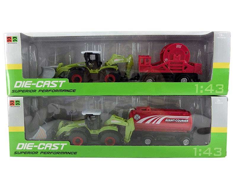 1:43 Die Cast Truck Pull Back(2S) toys