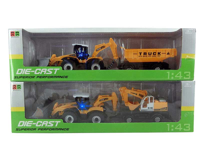 1:43 Die Cast Truck Pull Back W/L_M(2S) toys