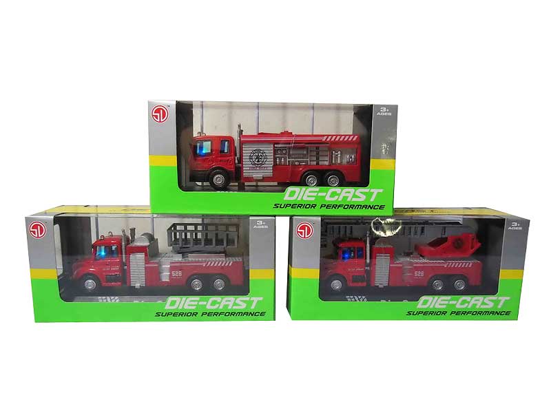 1:60 Die Cast Fire Engine Pull Back W/L_M(3S) toys