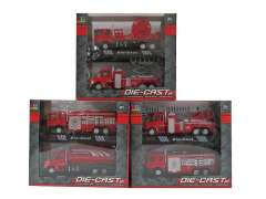 1:60 Die Cast Fire Engine Pull Back(2in1)