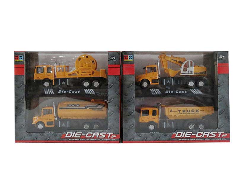 1:60 Die Cast Construction Truck Pull Back(2in1) toys