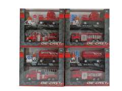 1:60 Die Cast Fire Engine Pull Back(2in1)