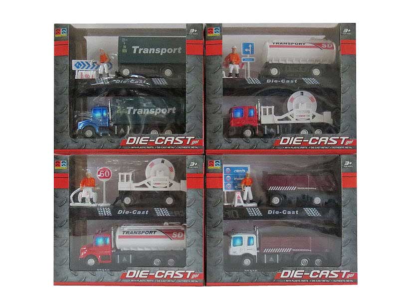 1:60 Die Cast Truck Pull Back W/L_M(2in1) toys
