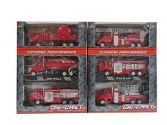 1:60 Die Cast Fire Engine Pull Back(3in1)