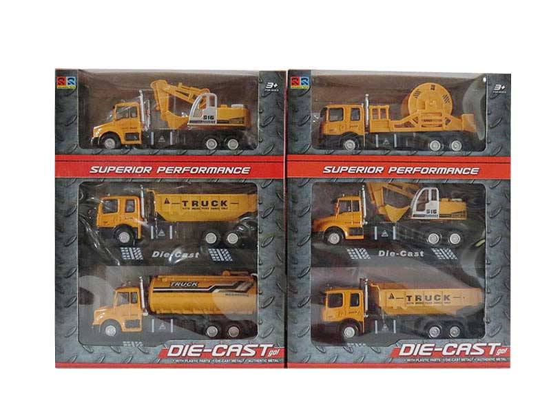 1:60 Die Cast Construction Truck Pull Back(3in1) toys