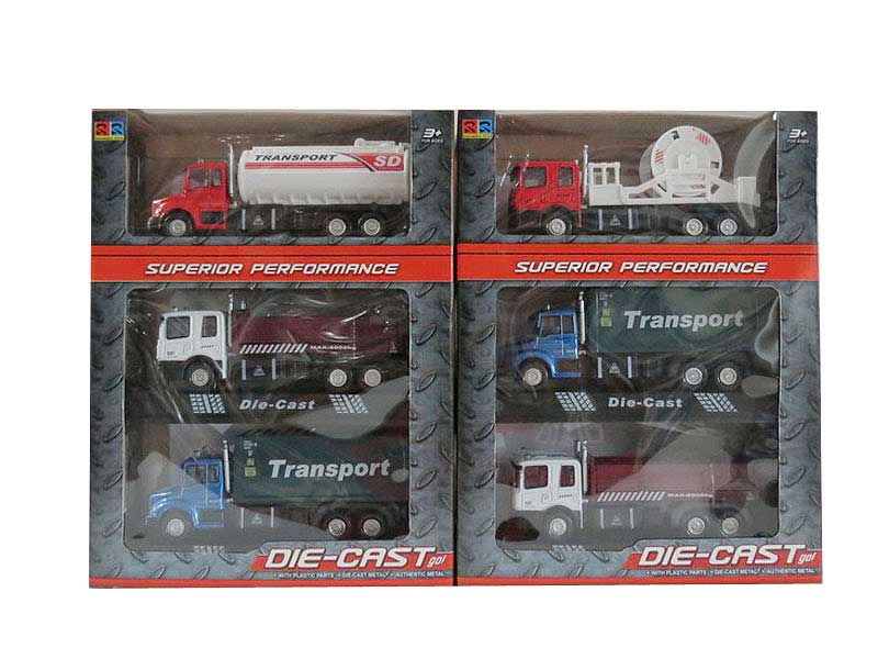 1:60 Die Cast Truck Pull Back(3in1) toys