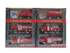1:60 Die Cast Fire Engine Pull Back(3in1)