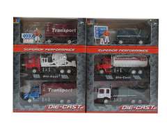 1:60 Die Cast Truck Pull Back(3in1)