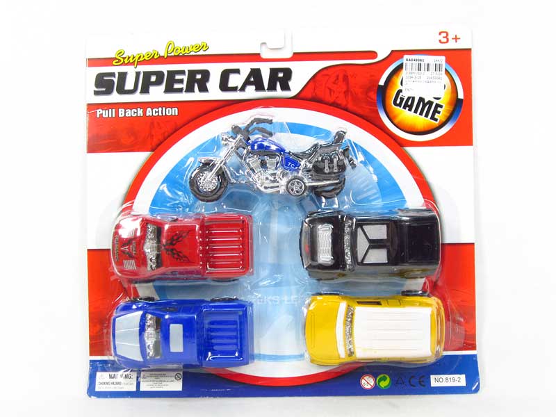 Pull Back Car & Pull Back Motorcycle(5in1) toys