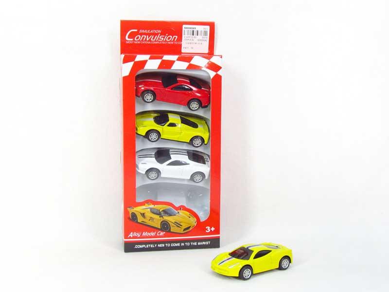 1:50 Die Cast Car Pull Back(4in1) toys