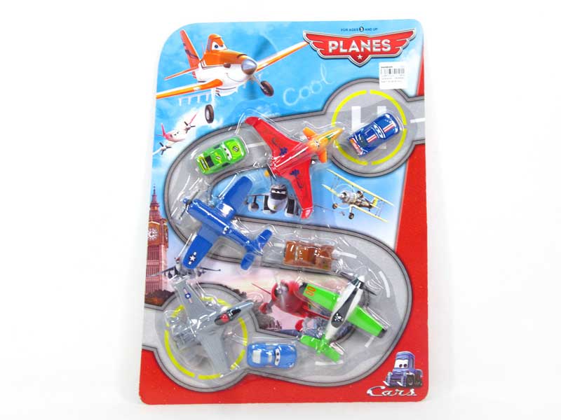 Pull Back Plane & Car(8in1) toys