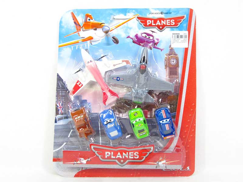 Pull Back Plane & Car(6in1) toys