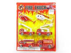 Pull Back Fire Engine & Helicopter(6in1)
