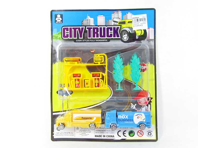 Pull Back Container Truck Set(2in1) toys