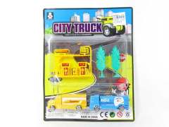 Pull Back Container Truck Set(2in1)