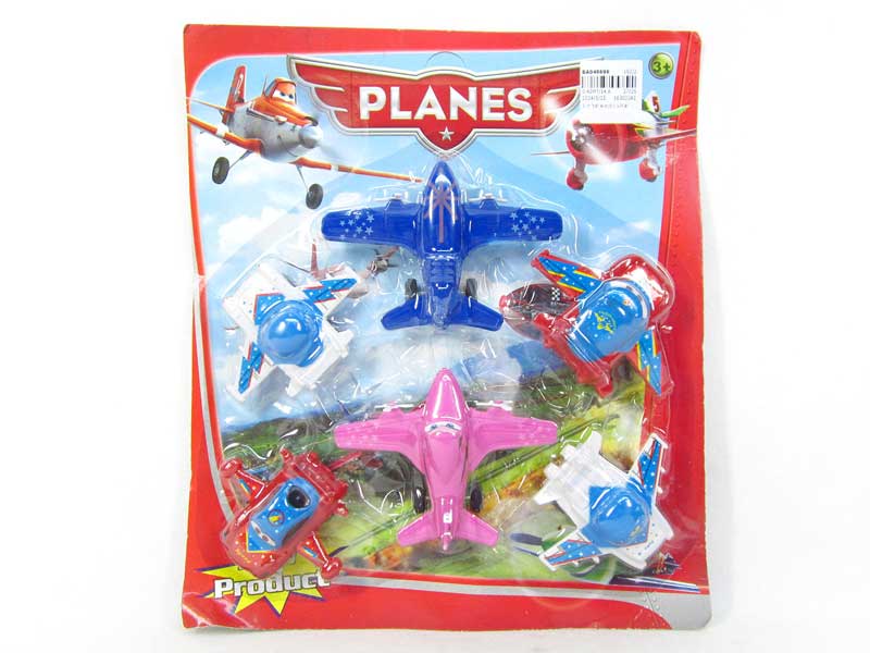 Pull Back Plane(6in1) toys