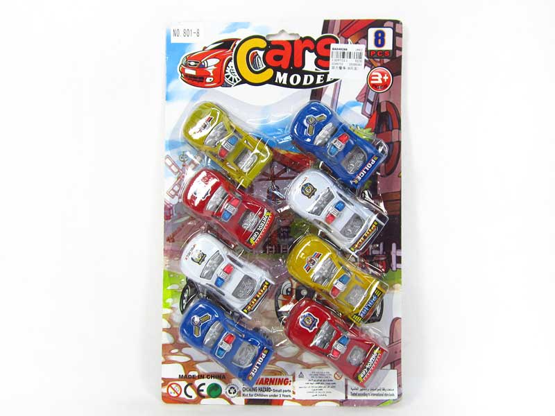 Pull Back Police Car(8in1) toys