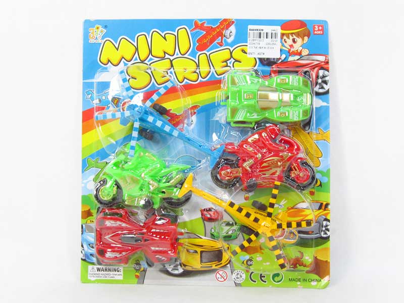 Pull Back Airplane & Motorcycle & 4Wd Car toys