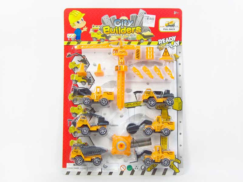 Pull Back Construction Car Set(6in1) toys