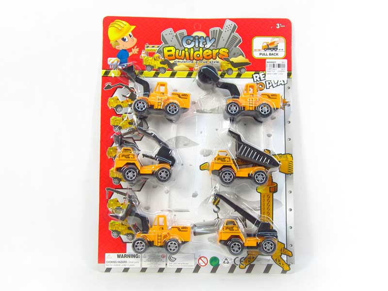 Pull Back Construction Car(6in1) toys