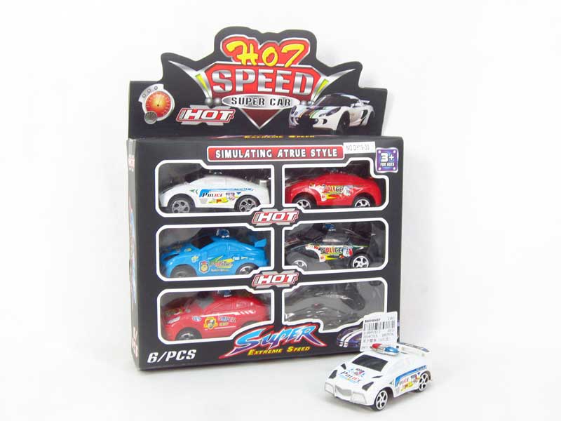 Pull Back Police Car(6in1) toys