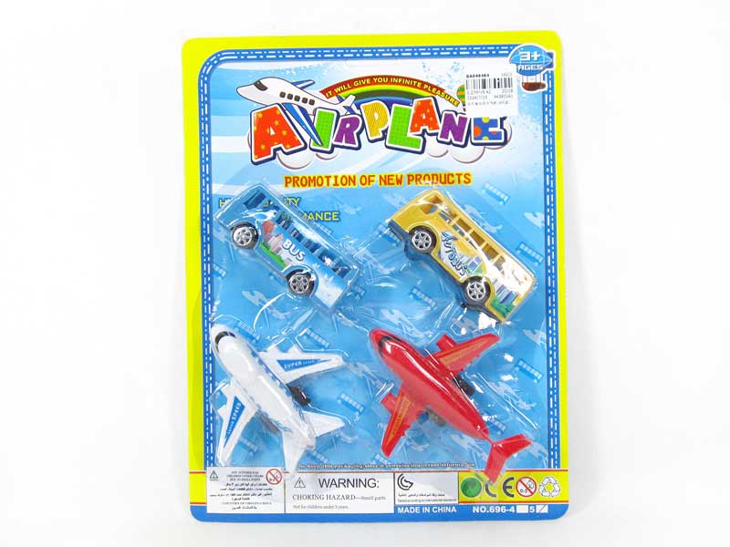 Pull Back Car & Pull Back Plane(4in1) toys