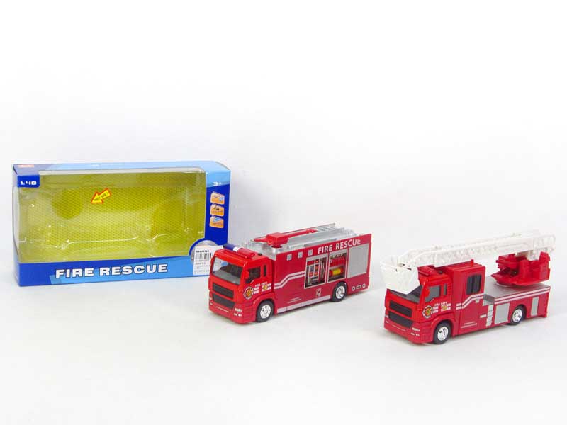 1:48 Die Cast Fire Engine Pull Back W/L_S(2S) toys
