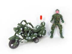 Pull Back Motorcycle & Soldier
