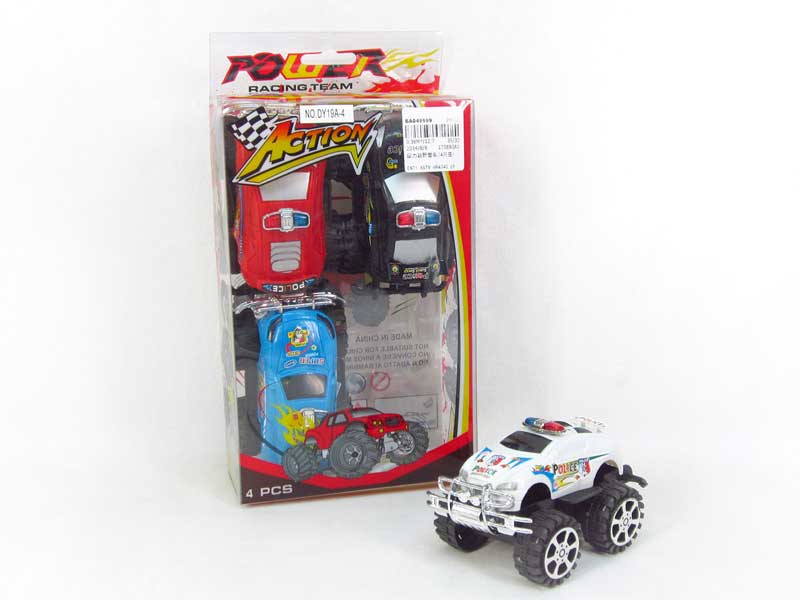 Pull Back Cross-country Police Car(4in1) toys