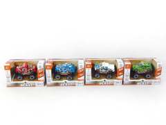 Die Cast Cross-country Police Car Pull Back(4S4C)