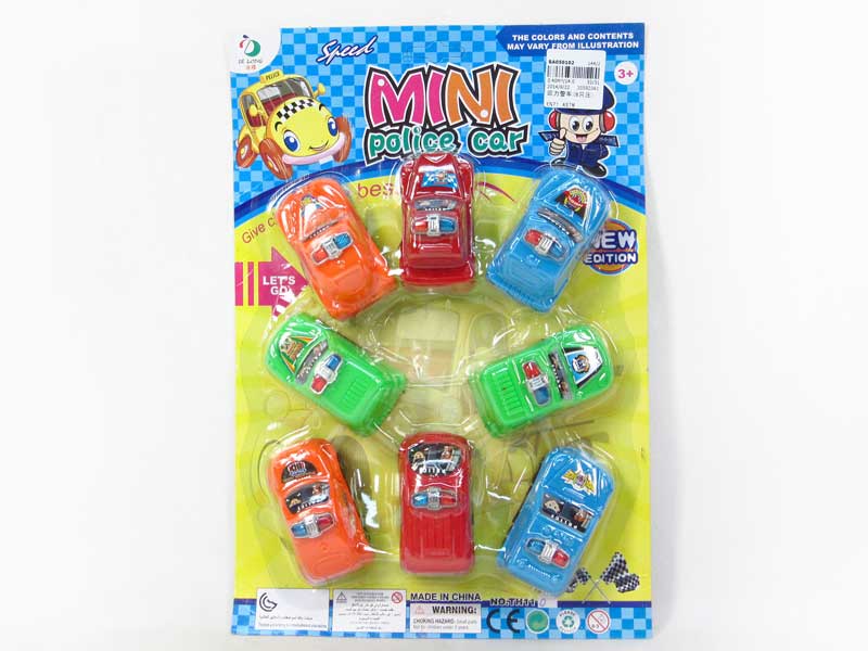 Pull Back Police Car(8in1) toys