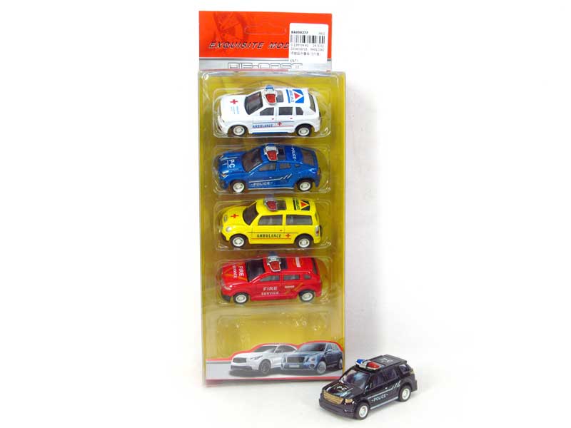 Metal Pull Back Police Car(5in1) toys