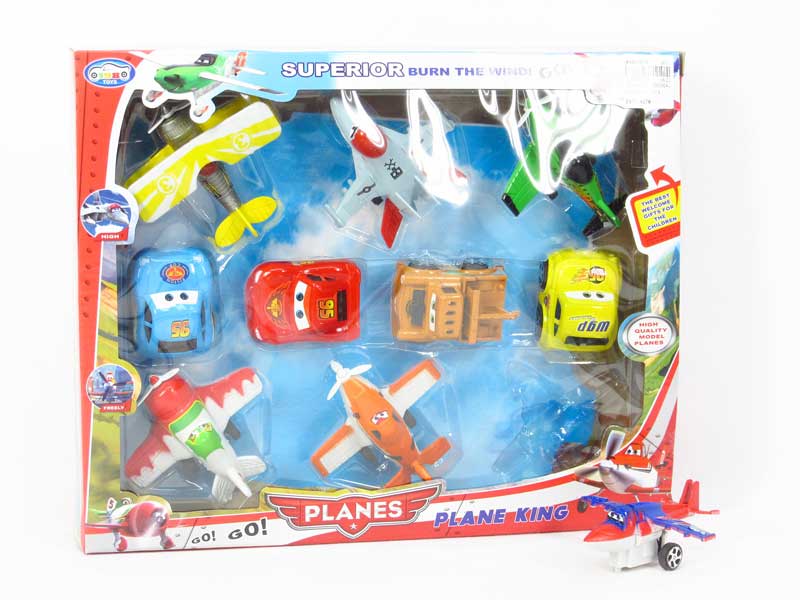 Pull Back Car & Pull Back Plane(10in1) toys