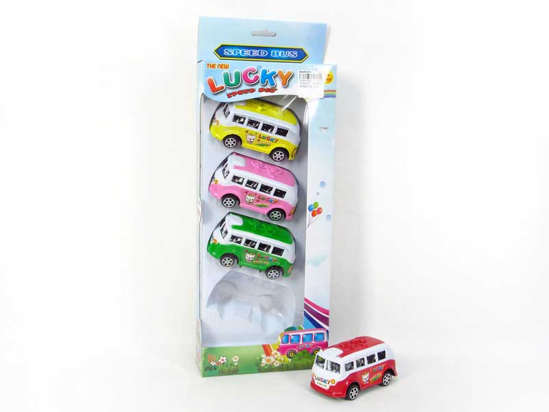 Pull Back Bus(4in1） toys