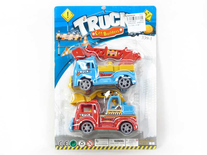 Pull Back Construction Truck(2只庄) toys