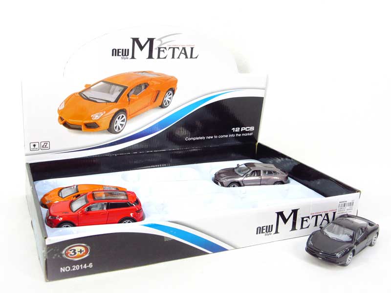 Die Cast Car Pull Back W/L_M(12in1) toys