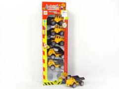 Pull Back Construction Truck(6in1）