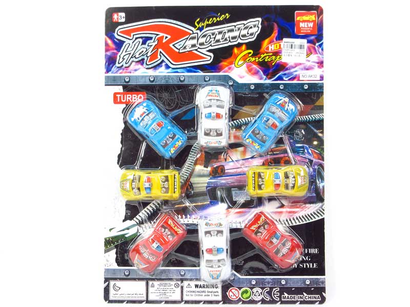 Pull Back Police Car(8in1) toys