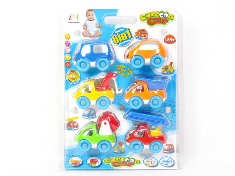 Pull Back Cartoon Car(6in1) toys