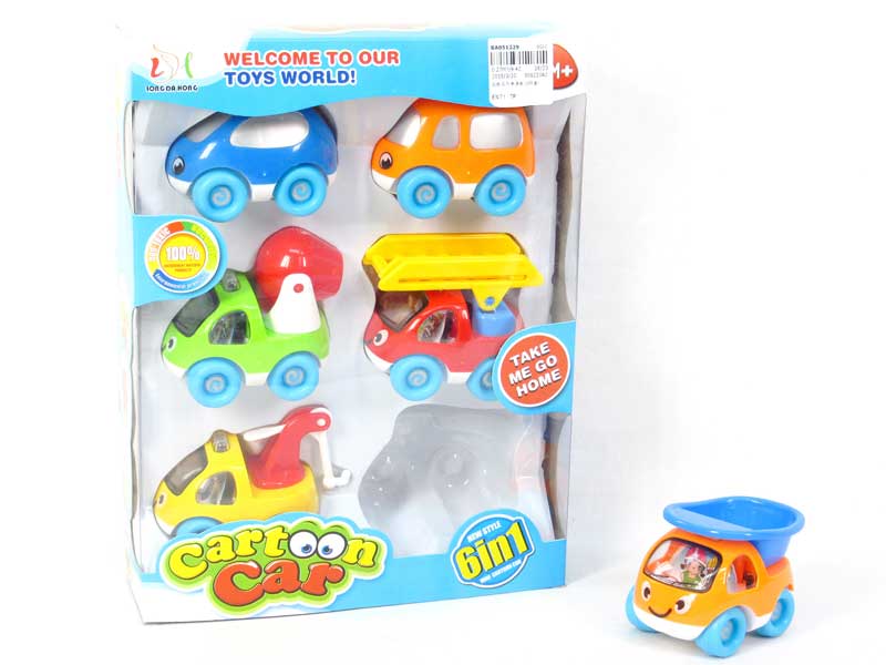 Pull Back Cartoon Car(6in1) toys
