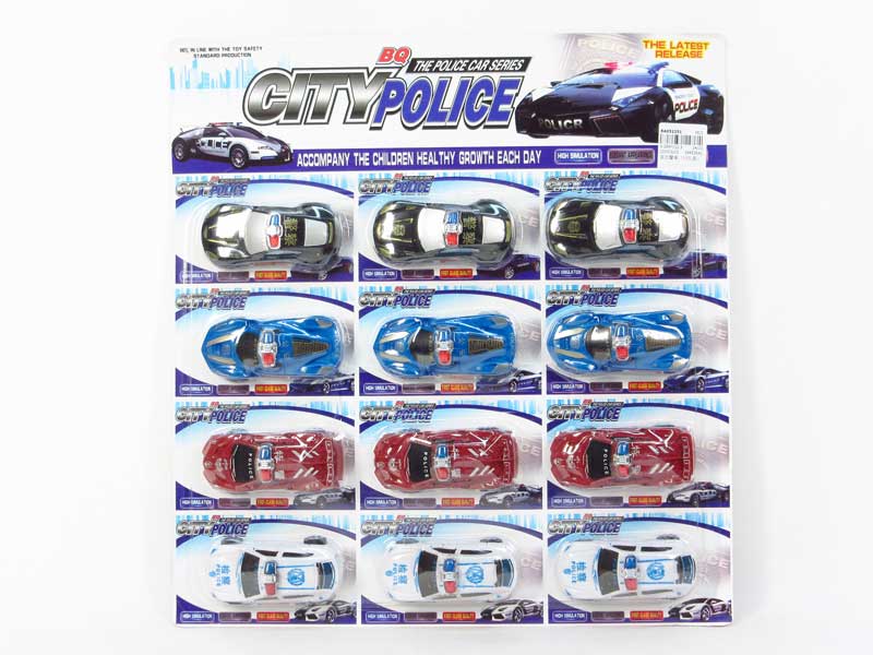 Pull Back Police Car(12in1) toys