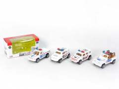 Die Cast Police Car Pull Back(4S)