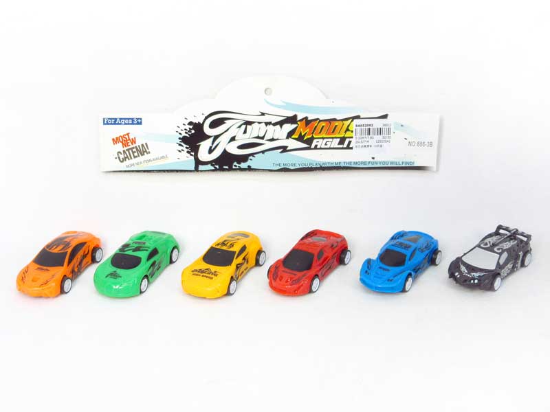 Pull Back Sports Car（6in1） toys