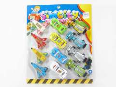 Pull Back Racing Car & Airplane & Equation Car(12in1)