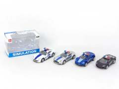 Die Cast Police Car Pull Back(4S)