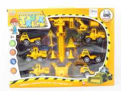 Pull Back Construction Truck Set（6in1)